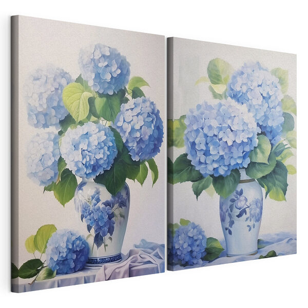 Peinture représentant des fleurs dans un vase Impression sur toile modulaire Peinture représentant des fleurs dans un vase