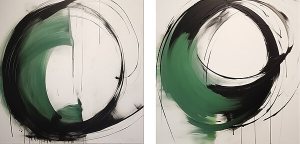 Two paintings of a circle Two paintings of a circle