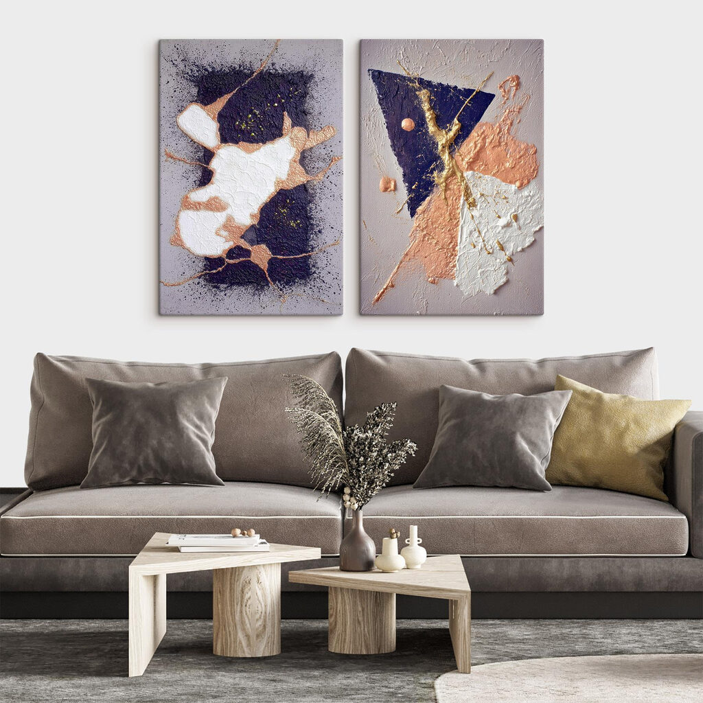 Abstract forms in contrasting colors Abstract forms in contrasting colors