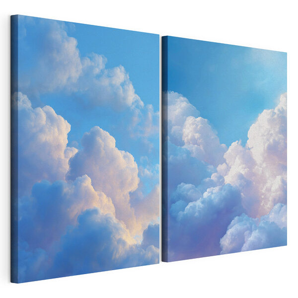 Ciel bleu avec des nuages Impression sur toile modulaire Ciel bleu avec des nuages