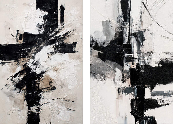 Abstract interplay of black and white Abstract interplay of black and white