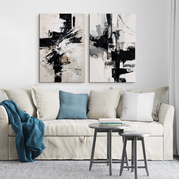 Abstract interplay of black and white Abstract interplay of black and white