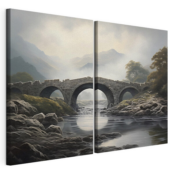 Impression sur toile modulaire Pont sur une rivière