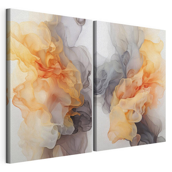Des couleurs fluides dans une douce harmonie Impression sur toile modulaire Des couleurs fluides dans une douce harmonie