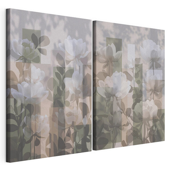 Capture d'écran d'une fleur Impression sur toile modulaire Capture d'écran d'une fleur