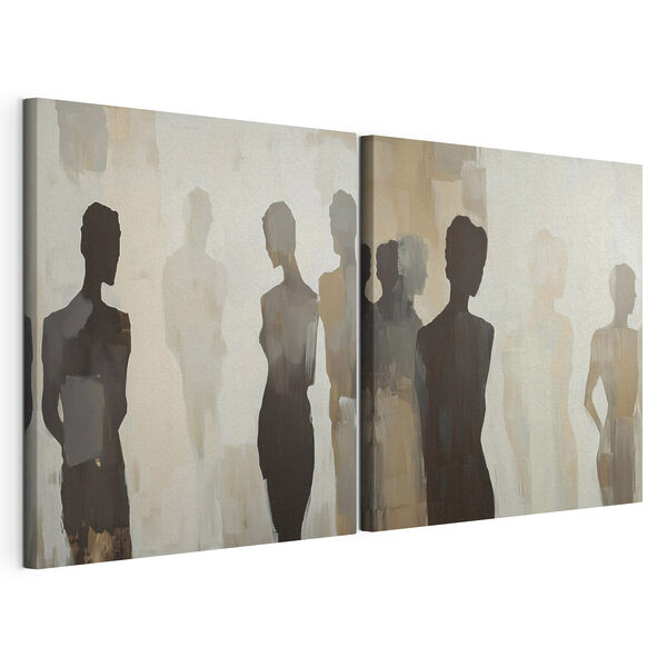 Impression sur toile modulaire Peinture représentant le corps d'une femme