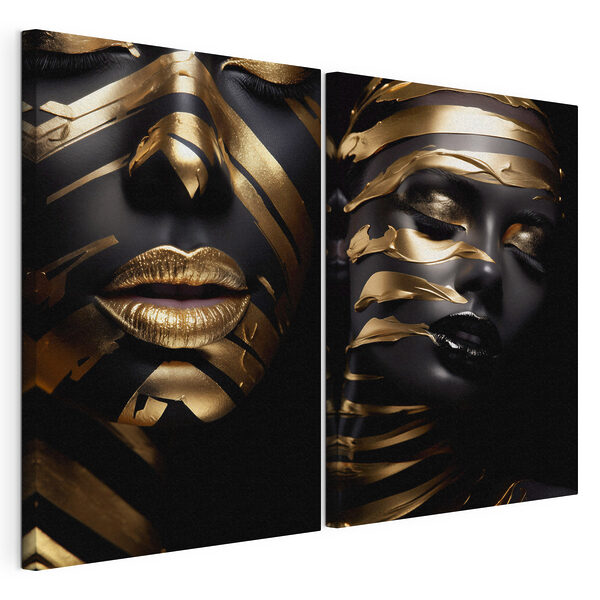 Impression sur toile modulaire - Un contraste saisissant entre les couleurs et les textures