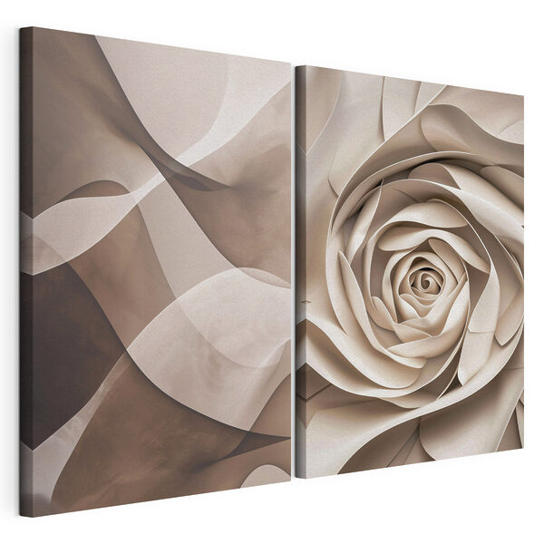 Des formes fluides dans des tons doux Impression sur toile modulaire Des formes fluides dans des tons doux