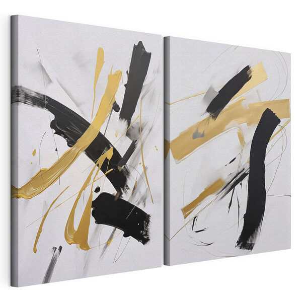 Impression sur toile modulaire Des traits dynamiques aux contrastes marqués