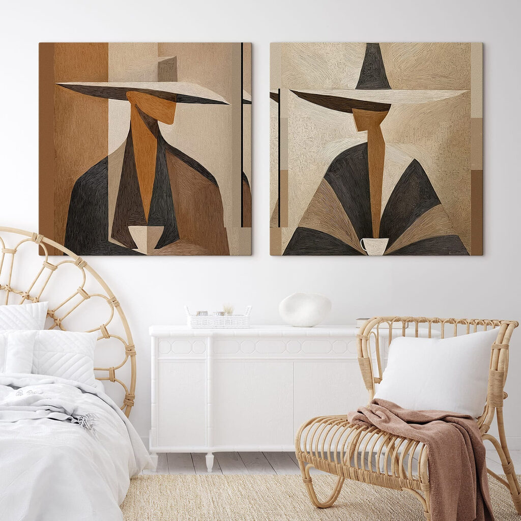 Collage of a woman in a hat Collage of a woman in a hat
