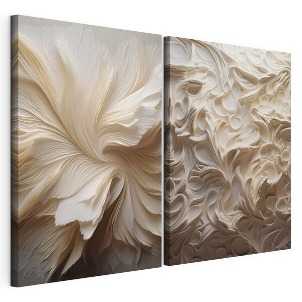 Impression sur toile modulaire Impression sur toile modulaire Collage de papier blanc (UGS : m30021)