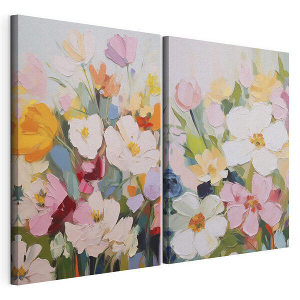 Peinture de fleurs sur toile Impression sur toile modulaire Peinture de fleurs sur toile