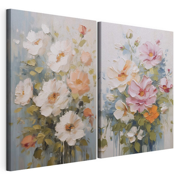 Peinture de fleurs sur toile Impression sur toile modulaire Peinture de fleurs sur toile