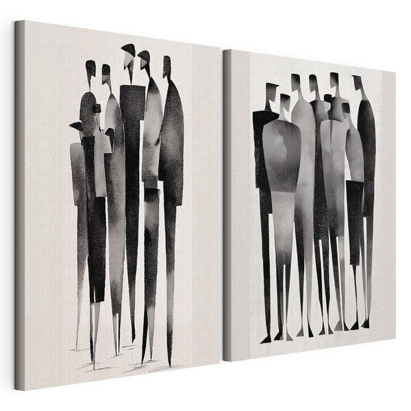 Impression sur toile modulaire Groupe de personnes debout côte à côte