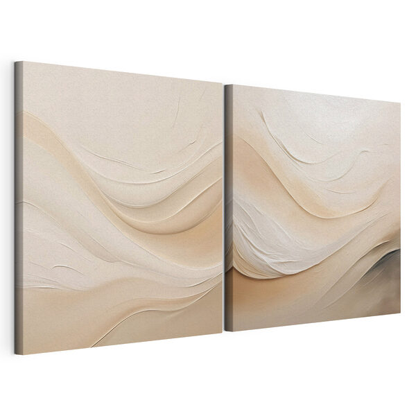 Des teintes douces se fondent en vagues délicates Impression sur toile modulaire Des teintes douces se fondent en vagues délicates