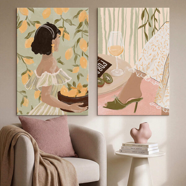 Woman holding a bowl of lemons Woman holding a bowl of lemons