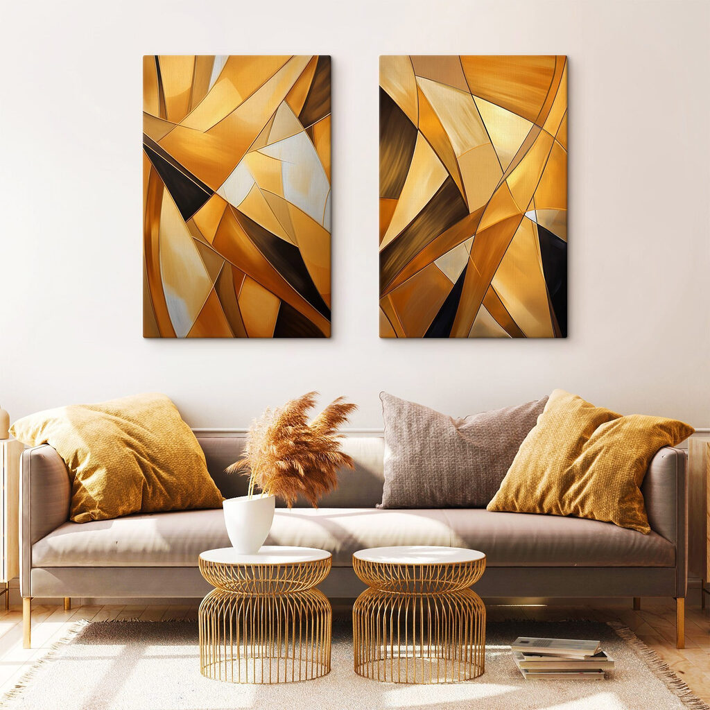 Dynamic shapes in warm tones Dynamic shapes in warm tones