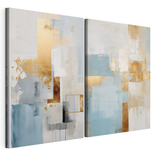 Impression sur toile modulaire Jeu abstrait de teintes douces