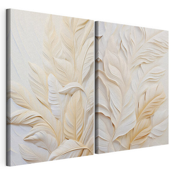 Impression sur toile modulaire Un feuillage élégant aux teintes douces (UGS : m30062) Impression sur toile modulaire Impression sur toile modulaire Un feuillage élégant aux teintes douces (UGS : m30062)