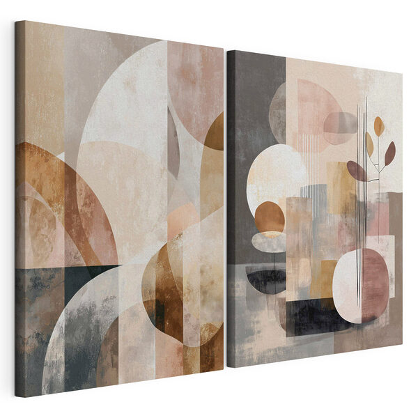 Deux œuvres d'art Impression sur toile modulaire Deux œuvres d'art
