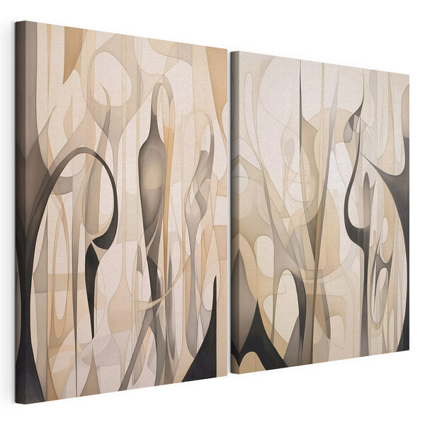Impression sur toile modulaire Paire d'œuvres d'art