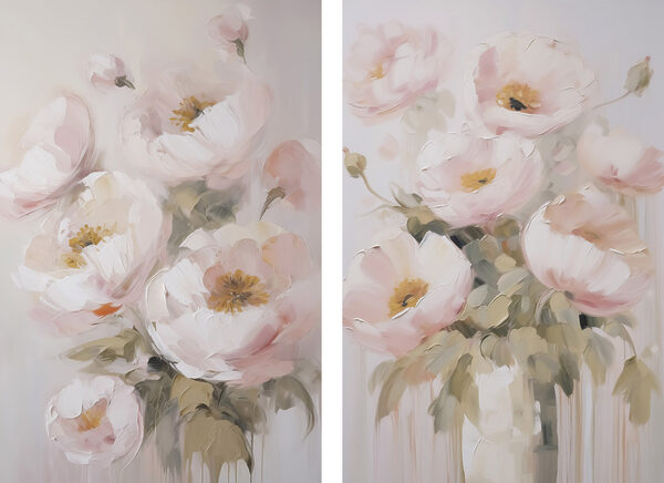 Painting of flowers in a vase Painting of flowers in a vase