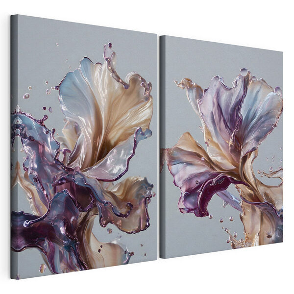 Une beauté fluide, faite de mouvement et de couleurs Impression sur toile modulaire Une beauté fluide, faite de mouvement et de couleurs