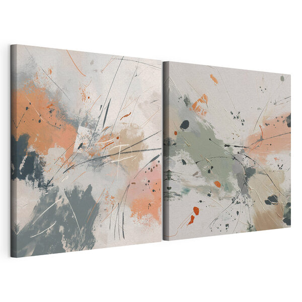 Des éclaboussures de couleurs dynamiques se rejoignent ici Impression sur toile modulaire Des éclaboussures de couleurs dynamiques se rejoignent ici