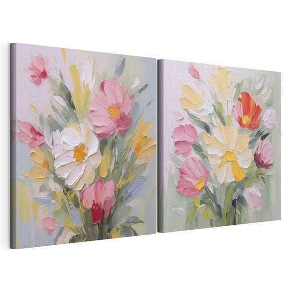 Peinture de fleurs sur toile Impression sur toile modulaire Peinture de fleurs sur toile
