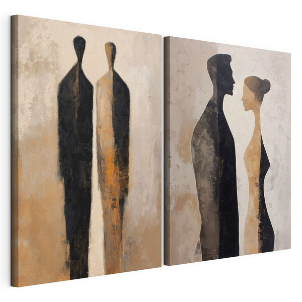 Impression sur toile modulaire Deux personnes qui se regardent