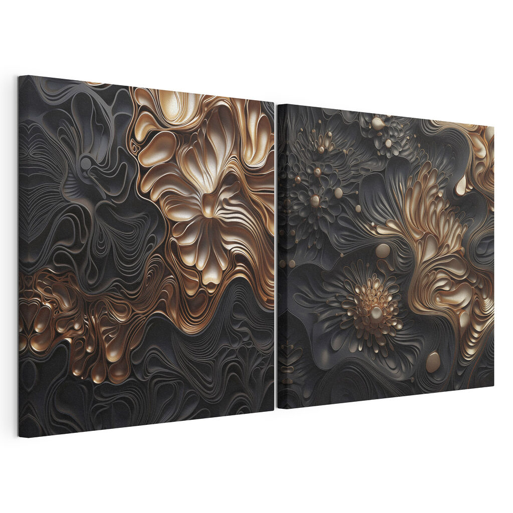 Abstract floral patterns in dark tones Abstract floral patterns in dark tones