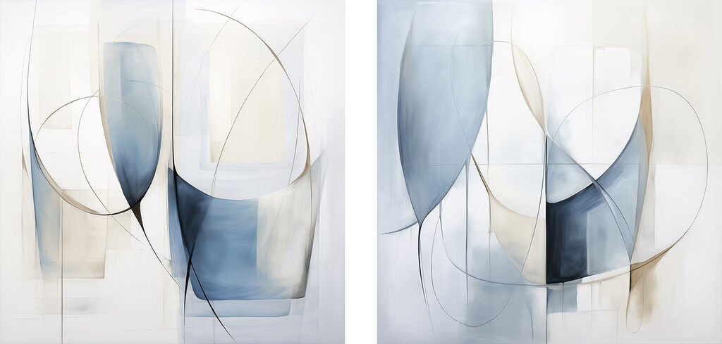 Couple of paintings of different shapes Couple of paintings of different shapes