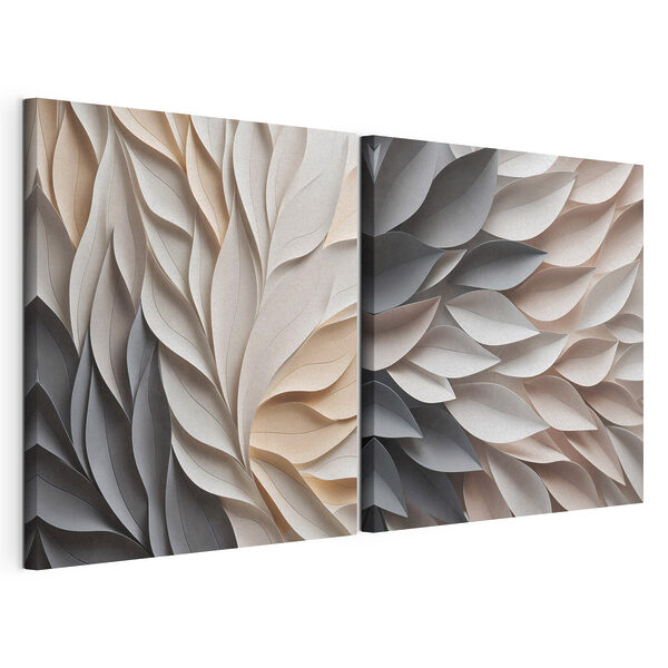 Impression sur toile modulaire Des formes fluides dans des teintes douces