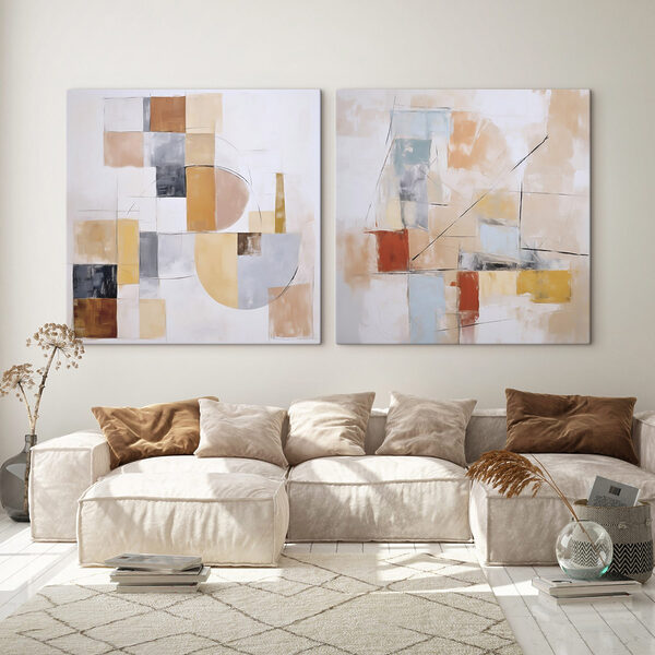 Two paintings of different colors Two paintings of different colors
