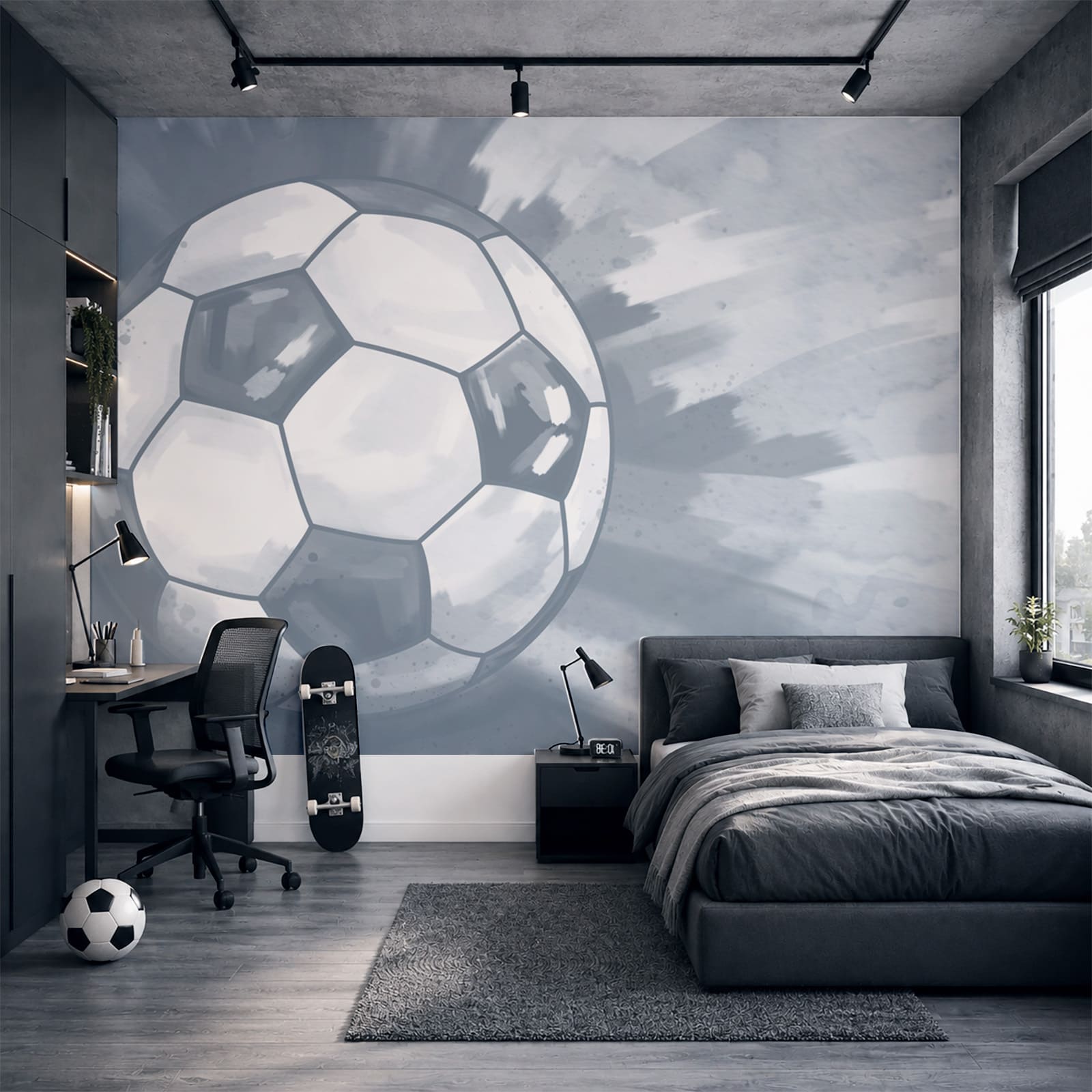 Ballon de football en l'air Ballon de football en l'air