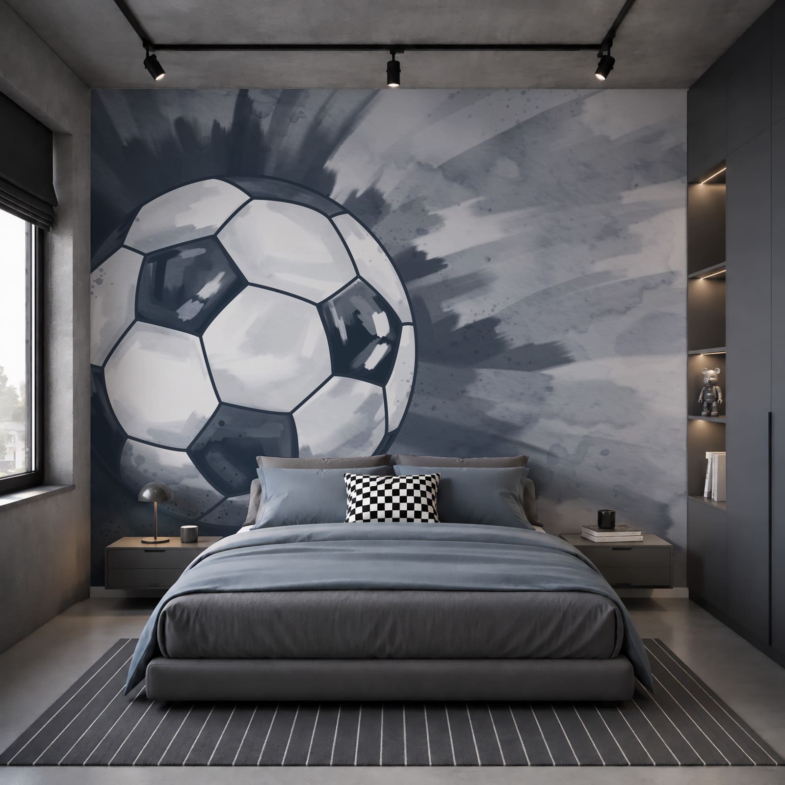 Ballon de football en l'air Ballon de football en l'air