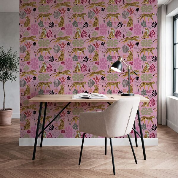 Motif de léopards et de fleurs Motif de léopards et de fleurs