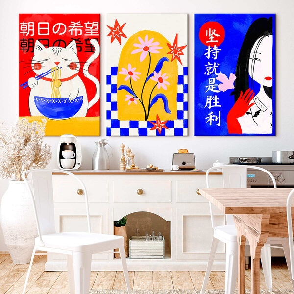 Group of paintings with flowers Group of paintings with flowers