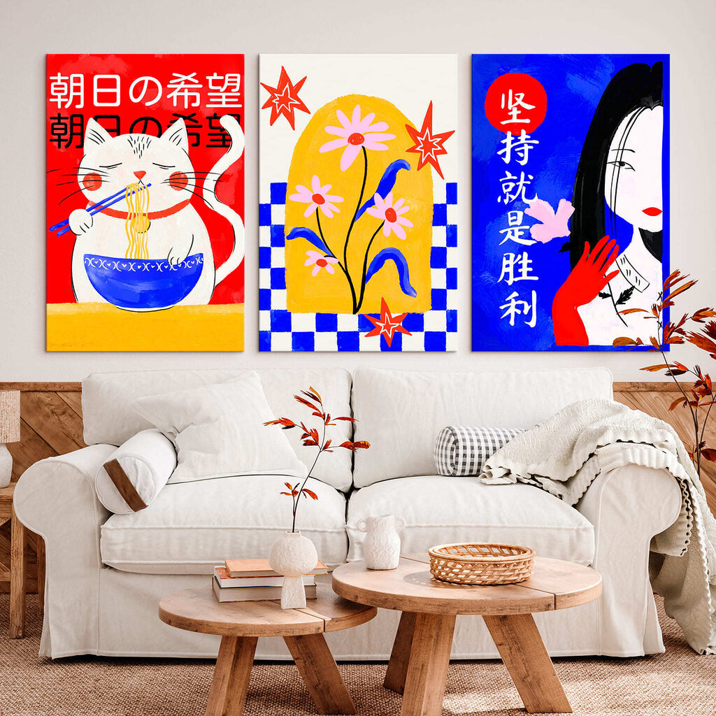 Group of paintings with flowers Group of paintings with flowers