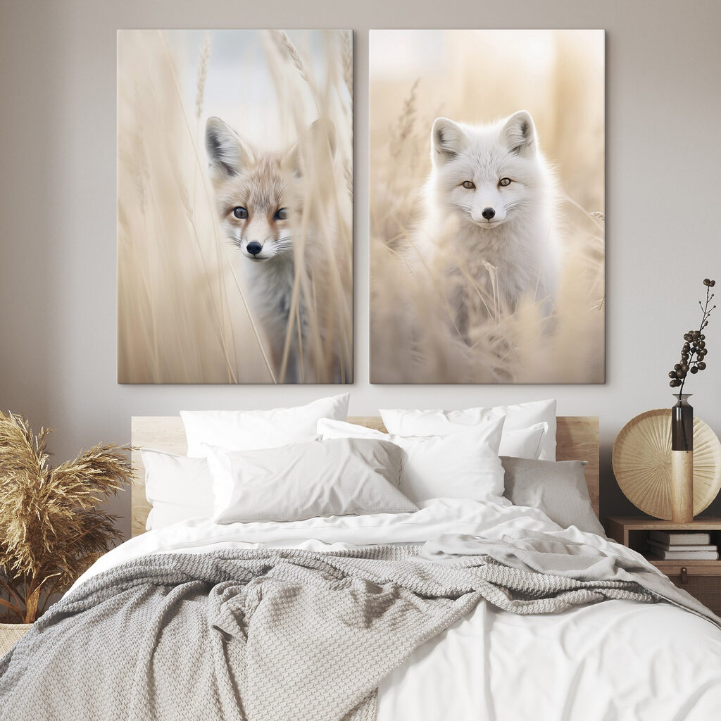 Collage of two foxes Collage of two foxes