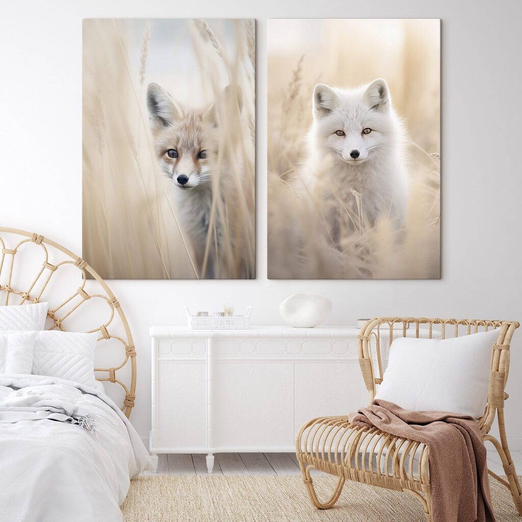 Collage of two foxes Collage of two foxes