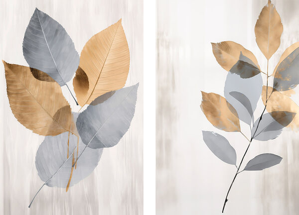 Elegant leaves in soft hues Elegant leaves in soft hues