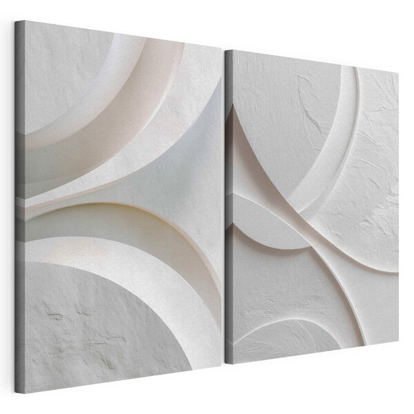Impression sur toile modulaire Des courbes douces et des ombres subtiles s'harmonisent