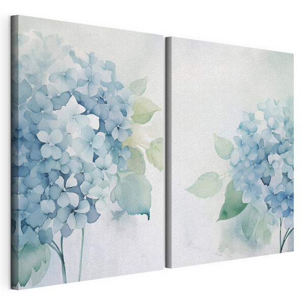 Peinture représentant des fleurs et des feuilles Impression sur toile modulaire Peinture représentant des fleurs et des feuilles