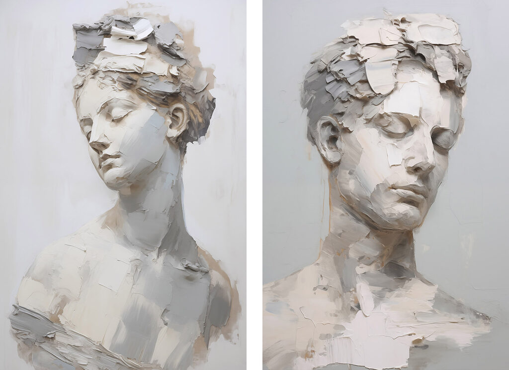 Collage of a woman's head Collage of a woman's head