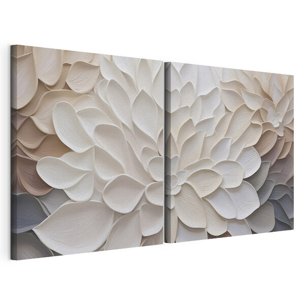 Des pétales délicats aux couleurs douces Impression sur toile modulaire Des pétales délicats aux couleurs douces