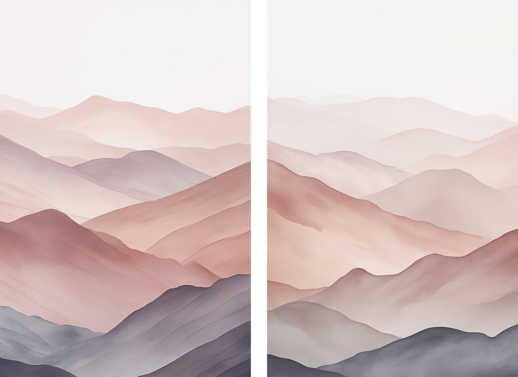 Screenshot of a painting of a mountain range Screenshot of a painting of a mountain range