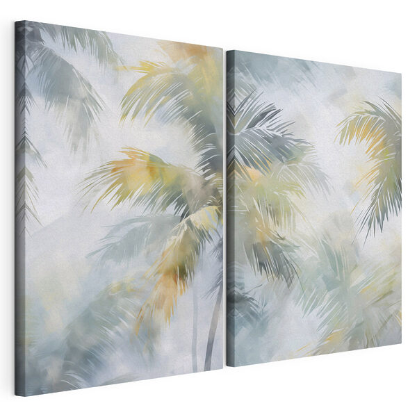 Impression sur toile modulaire Des palmiers dans le ciel