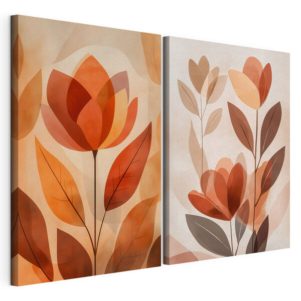 Capture d'écran d'une fleur Impression sur toile modulaire Capture d'écran d'une fleur