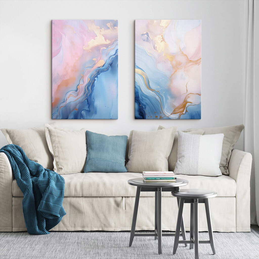 Soft hues blending in harmonious flow Soft hues blending in harmonious flow